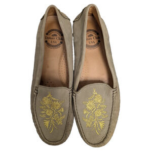 Driver Club USA Genuine Moccassins Womens 10 Nashville Leather Embroidered Boho